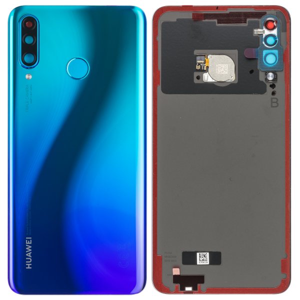 Cover Batteria per MARIE-L21BX MAR-LX1B Huawei P30 Lite New Edition - peacock blu