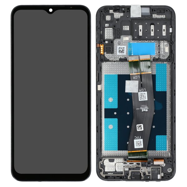Lcd + Touch + Frame + Batteria Per Med-Lx9, Med-Lx9N Huawei Y6P - Nero