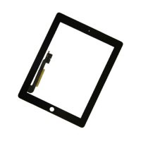 Touch Screen Per Ipad 4 The New Ipad Nero Con Biadesivo (No Tasto Home)