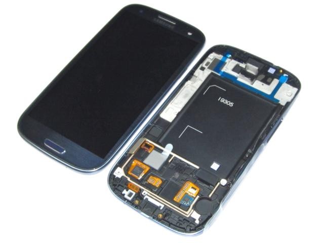 Display Lcd Schermo Con Cornice Per Samsung Galaxy S3 I9305 Lte Blu Gh97-14106D