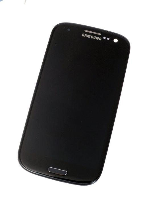 Display Lcd + Frame Per Samsung Galaxy S3 I9300 Nero Black Originale Gh97-13630E