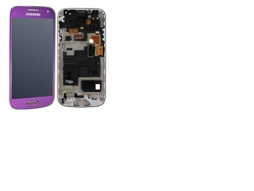 Display Lcd + Frame Per Samsung Galaxy S4 I9195 Mini Purple Originale Gh97-14766E