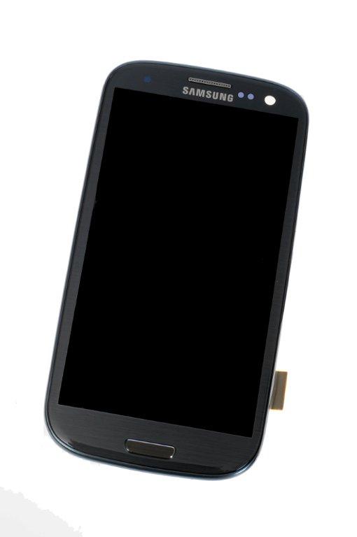 Display Lcd + Frame Per Samsung Galaxy S3 I9300 Grigio Grey Originale Gh97-13630F