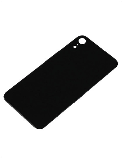 BACK COVER VETRO IPHONE XR SPACE GRAY/NERO BIG HOLE - NO LOGO