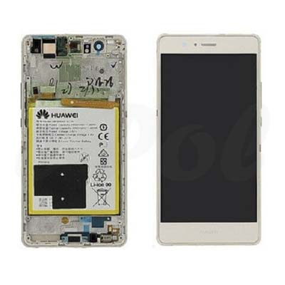 Lcd  + Frame + Batteria Schermo Per Huawei P9 Lite Bianco Originale