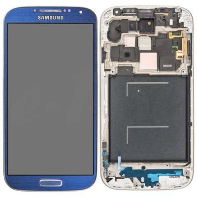 Display Lcd Schermo Con Cornice Per Samsung Galaxy S4 I9505 Blu Gh97-14655C