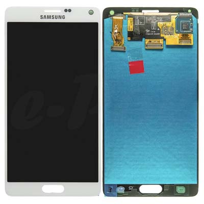 Display Lcd Schermo Con Cornice Per Samsung Galaxy Note 4 Sm-910 Bianco Gh97-16565A