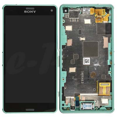 Frame + Lcd + Touch Per D5803, D5833 Sony Xperia Z3 Compact - Verde