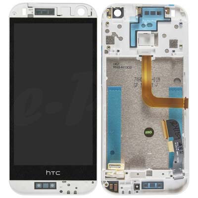 Lcd + Touch + Frame Per Htc One Mini 2, M8 Mini - Argento Glaciale