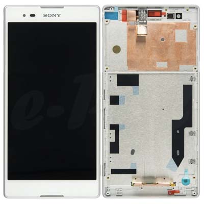 Frame + Lcd + Touch Screen Bianco Per Xperia T2 Ultra Dual D