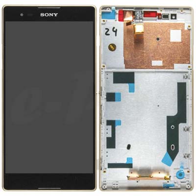 Frame + Lcd + Touch Oro Per Xperia T2 Ultra Dual