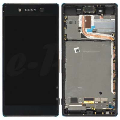 Frame + Lcd + Touch Screen Per Sony Xperia E6553 Z3 + Z4 - Nero