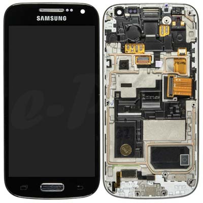 Frame + Lcd + Touch Set Completo Per I9195I Samsung Galaxy S4 Mini - Nero