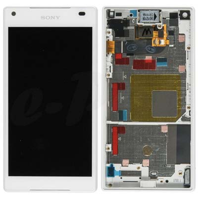 Frame + Lcd + Touch Per E5803 / E5823 Sony Xperia Z5 Compact - Bianco