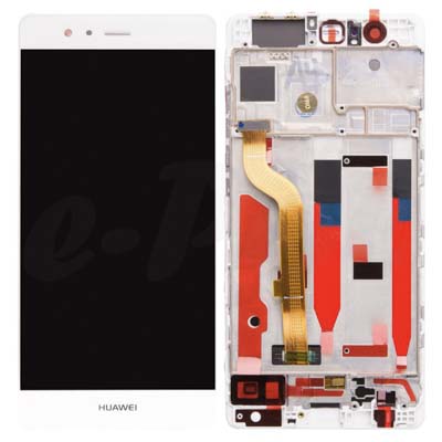 Display Lcd Schermo + Touch Per Huawei P9 Bianco Compatibile No Logo