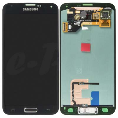 Display Lcd Schermo Per Samsung Galaxy S5 Nero-Blu Sm-G900 Gh97-15959B