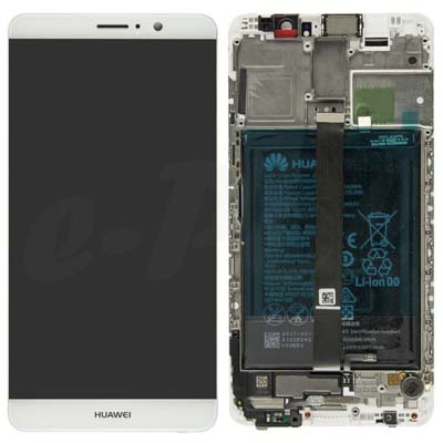 Lcd + Touch + Frame + Batteria Per Huawei Mate 9 - Argento / Grigio