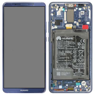 Lcd + Touch + Frame + Batteria Per Huawei Bla-L09 Mate Pro 10, Bla-L29 Mate Pro 10 - Blu Notte 02351Rvh