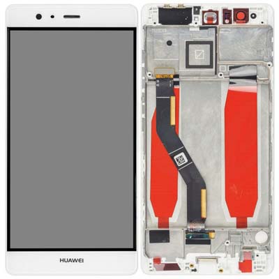 Display Lcd + Touch Screen Per Huawei P9 Plus Bianco Compatibile No Logo