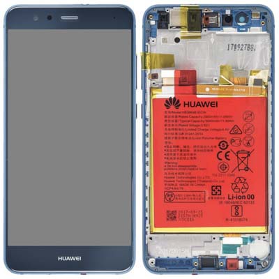 Display Lcd + Touch Screen + Small Parts Per Huawei P10 Lite L21 Blu 02351Fsl Service Pack