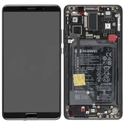 Lcd + Touch + Frame + Batteria Per Alp-L09, L29 Alp Huawei Mate 10 - Nero