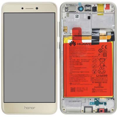 Lcd + Touch + Frame + Batteria Per Honor 8 Lite - Oro