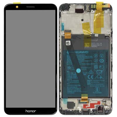 Lcd + Touch + Frame + Batteria Per Bnd-L21 Huawei Honor 7X - Nero