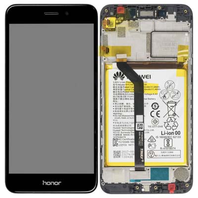 Lcd + Touch + Frame + Batteria Per Jmm-L22 Huawei Honor 6C Pro - Nero