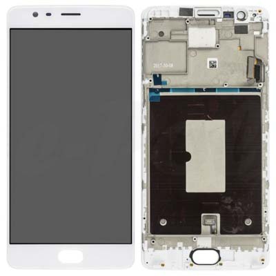 Lcd + Touch + Frame Per (A3003) Oneplus 3 - Soft Gold Bianco