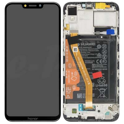 Lcd + Touch + Frame + Batteria Per Honor Play - Midnight Nero