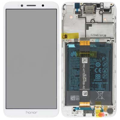 Lcd + Touch + Frame + Batteria Per Honor 7S - Bianco