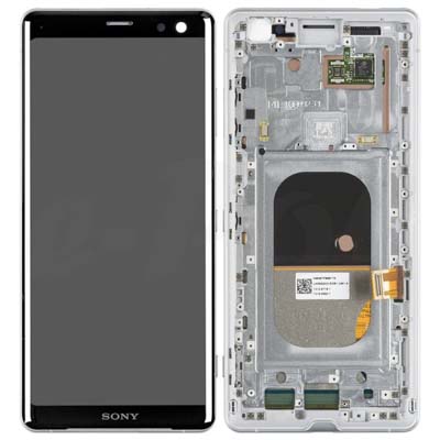 Lcd + Touch + Frame Per H8416, H9436, H9493 Sony Xperia Xz3 - Silver Bianco