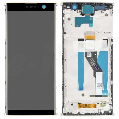 Lcd + Touch + Frame Per H3413, H4413, H4493 Sony Xperia Xa2 Plus - Gold