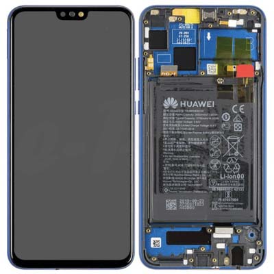 Display Lcd + Touch + Frame + Batteria Per Huawei Honor 8X - Blu 02352Eaq