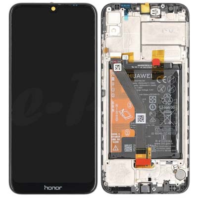 Lcd + Touch + Frame + Batteria Per Jkt-L21 Honor 8A - 02352Kgh 02352Kjm - Nero