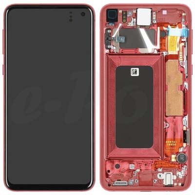 Lcd + Touch + Frame Per G970F Samsung Galaxy S10E - Rosso