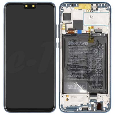 Lcd  + Touch + Frame + Batteria Per Jkm-L23, Jkm-Lx3 Huawei Y9 (2019) - Blu