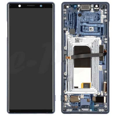 Lcd + Touch + Frame Per J8210, J9210 Sony Xperia 5 - Blu