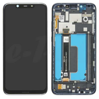 Lcd + Touch + Frame Per Ta-1119, Ta-1128 Nokia 8.1 - Blu