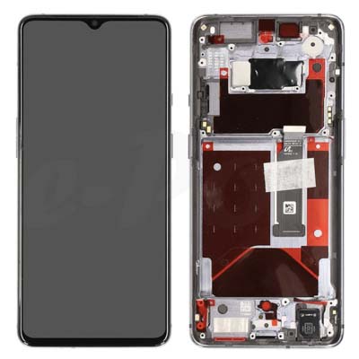 Lcd + Touch + Frame Per Hd1901, Hd1903 Oneplus 7T - Argento