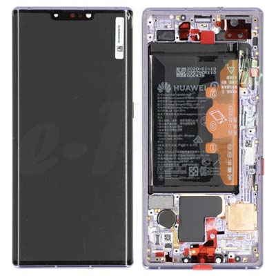 Lcd + Touch + Frame + Batteria Per Lio-L09, Lio-L29 Huawei Mate 30 Pro - Argento