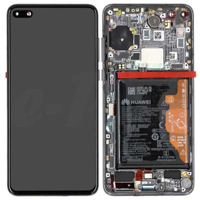 Lcd + Touch + Frame + Batteria Per Ana-An00, Ana-Tn00 Huawei P40 - Nero