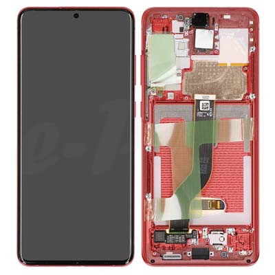 Lcd + Touch + Frame Per G985F, G986B Samsung Galaxy S20+ 5G - Rosso Aura Red