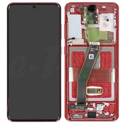 Lcd + Touch + Frame Per G980F, G981B Samsung Galaxy S20, S20 5G - Aura Rosso