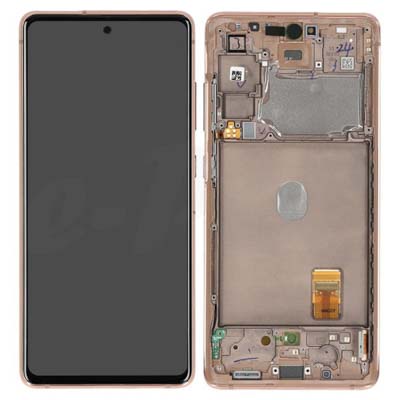 Lcd + Touch + Frame Per G781B Samsung Galaxy S20 Fe 5G - Arancione Cloud Orange Gh82-24214F Gh82-24215F