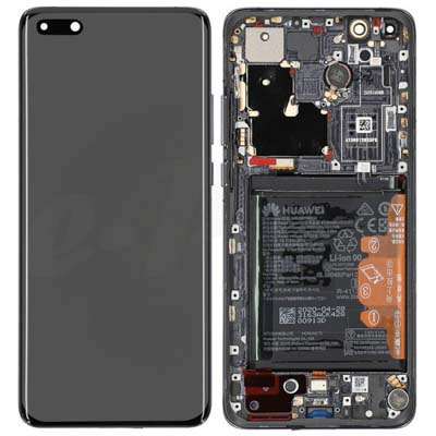 Lcd + Touch + Frame + Batteria Per Huawei P40 Pro+ - Nero Ceramic