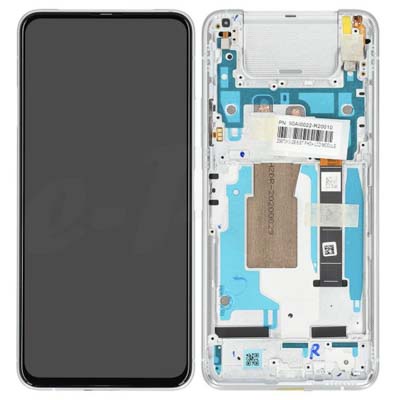 Lcd + Touch + Frame Per Asus Zenfone 7, 7 Pro - Bianco Pastello