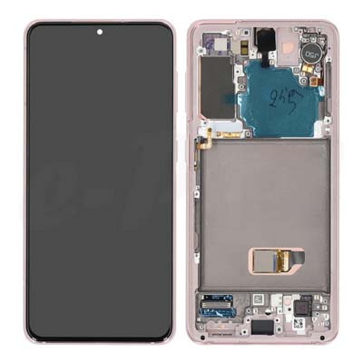 Lcd + Touch + Frame No Camera Per G991B Samsung Galaxy S21 - Phantom Pink Gh82-27255D Gh82-24545D