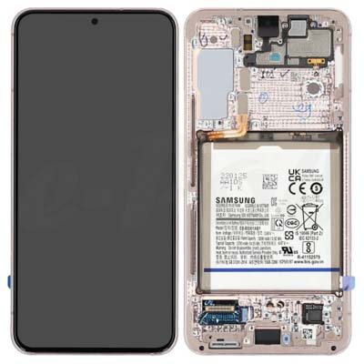 Lcd + Touch + Frame + Battery Per S901B Samsung Galaxy S22 - Pink Gold