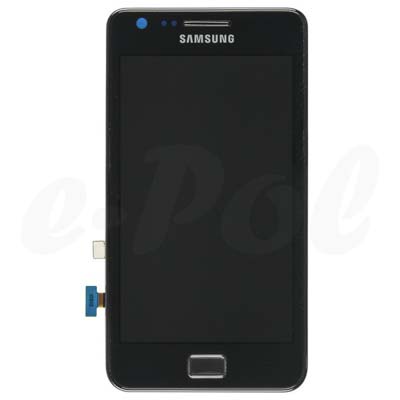 Display Lcd + Frame Per Samsung Galaxy S2 I9100 Nero Gh97-12625A Originale